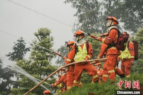 演練現(xiàn)場。瀘州消防供圖