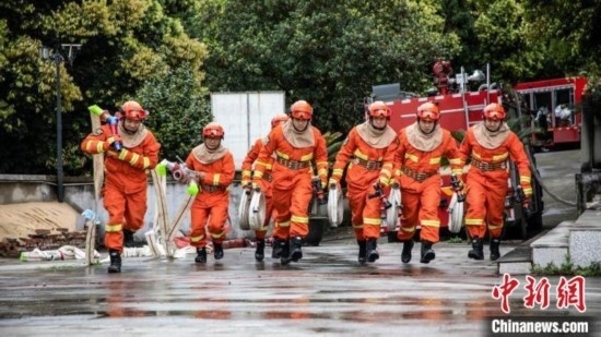 演練現(xiàn)場。瀘州消防供圖