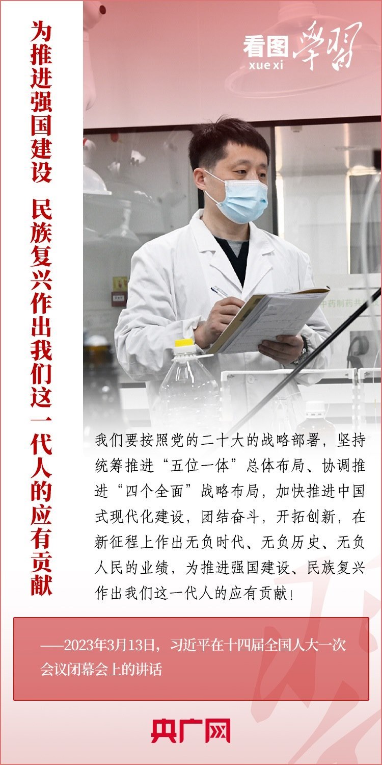 看圖學習丨為推進強國建設、民族復興作出我們這一代人的應有貢獻