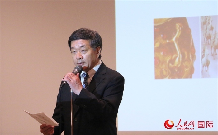 主辦方代表、富士美術(shù)館館長五木田聰致辭。（人民網(wǎng) 許可攝）