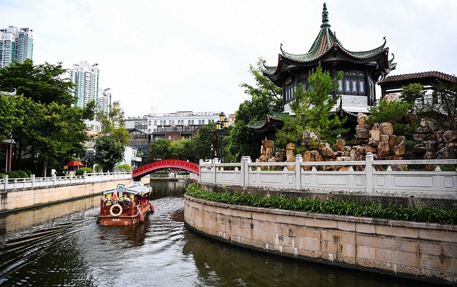 2022年7月19日拍攝的廣州永慶坊一角。新華社記者 鄧華 攝