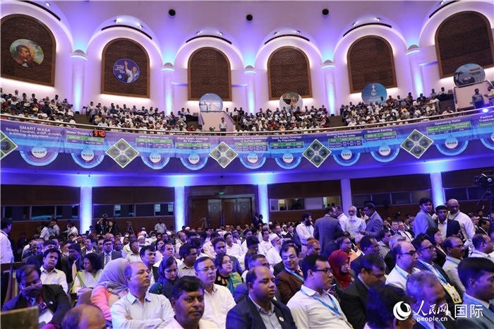 7月13日，達(dá)舍爾甘地污水處理廠項(xiàng)目竣工典禮舉行。人民網(wǎng)記者 孫廣勇攝