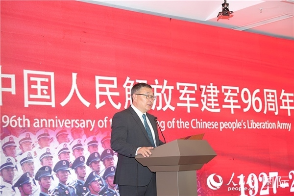 蒙古國國防部副部長瑪格奈致辭。人民網(wǎng)記者 霍文攝J