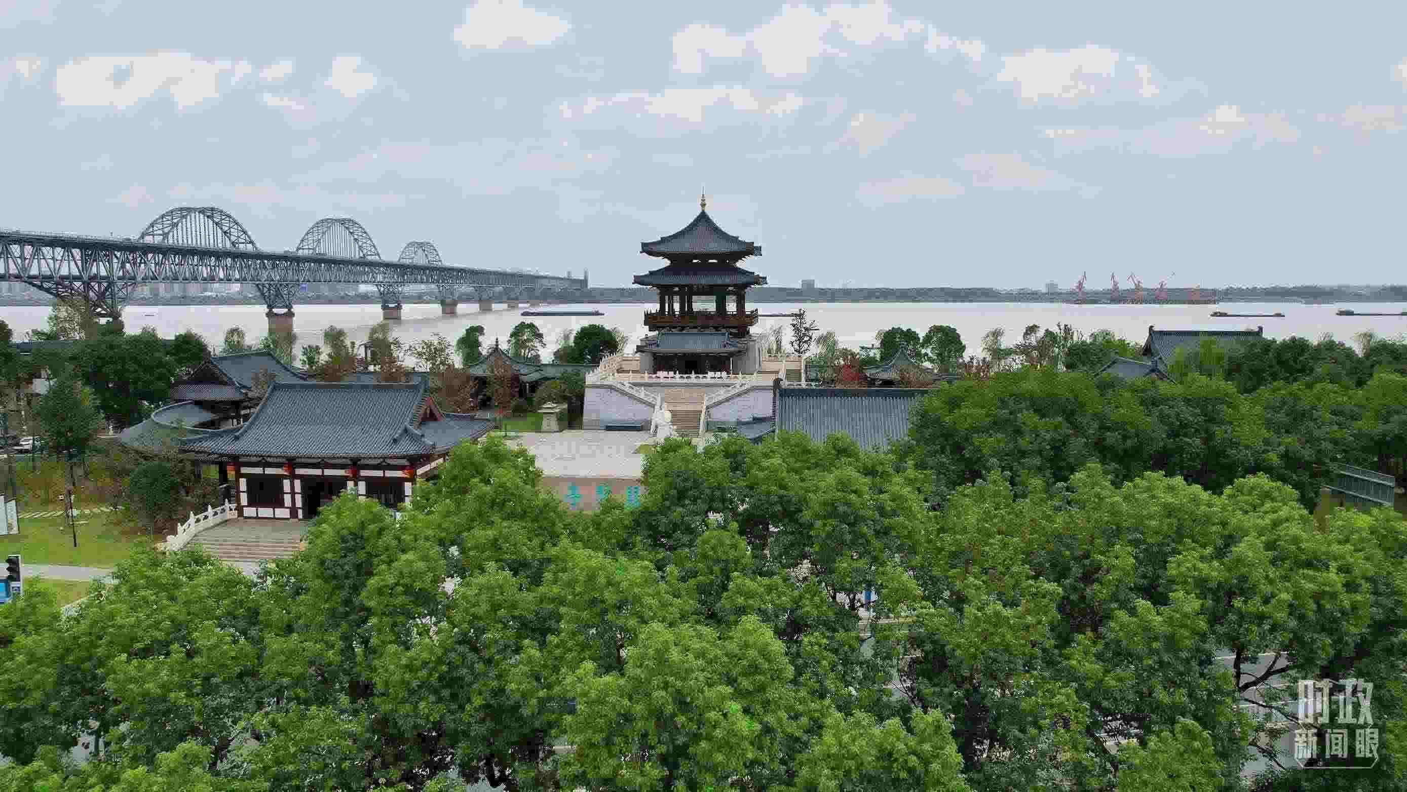 △長江國家文化公園九江城區(qū)段。（總臺記者劉陽拍攝）