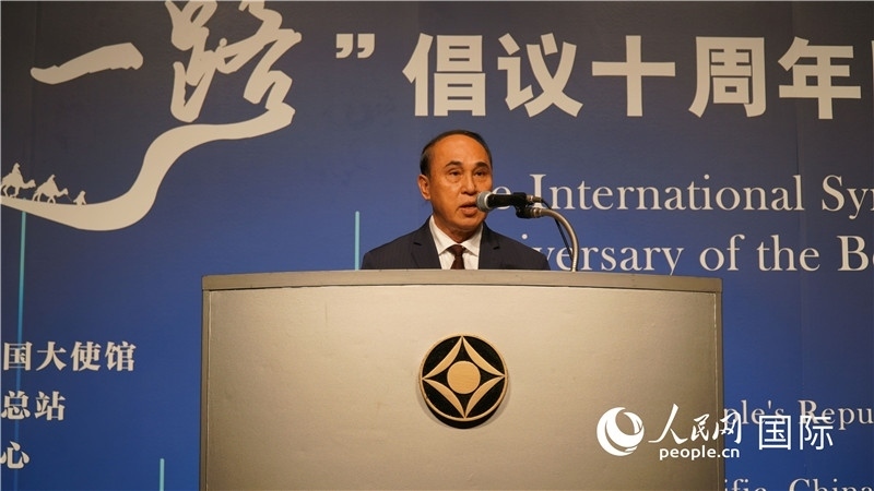 柬埔寨駐日大使圖伊瑞發(fā)言。人民網(wǎng) 蔣曉辰攝