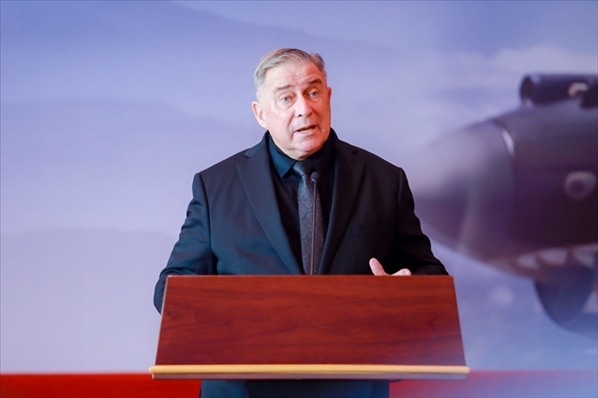 2023年10月30日，美中航空遺產(chǎn)基金會主席杰弗里·格林在中國人民抗日戰(zhàn)爭紀念館的活動中發(fā)表講話。中國人民對外友好協(xié)會供圖