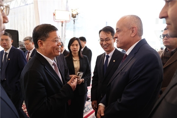 李永明同埃及住房部副部長(zhǎng)會(huì)談交流。主辦方供圖