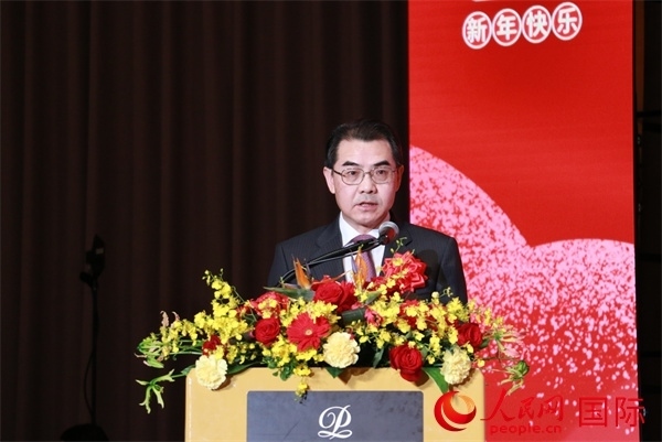 中國(guó)駐日本大使吳江浩致辭。人民網(wǎng) 許可攝