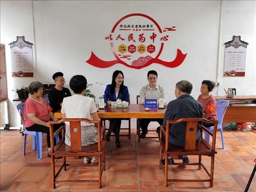 “茶文化六步調(diào)解法”調(diào)解現(xiàn)場(chǎng)。