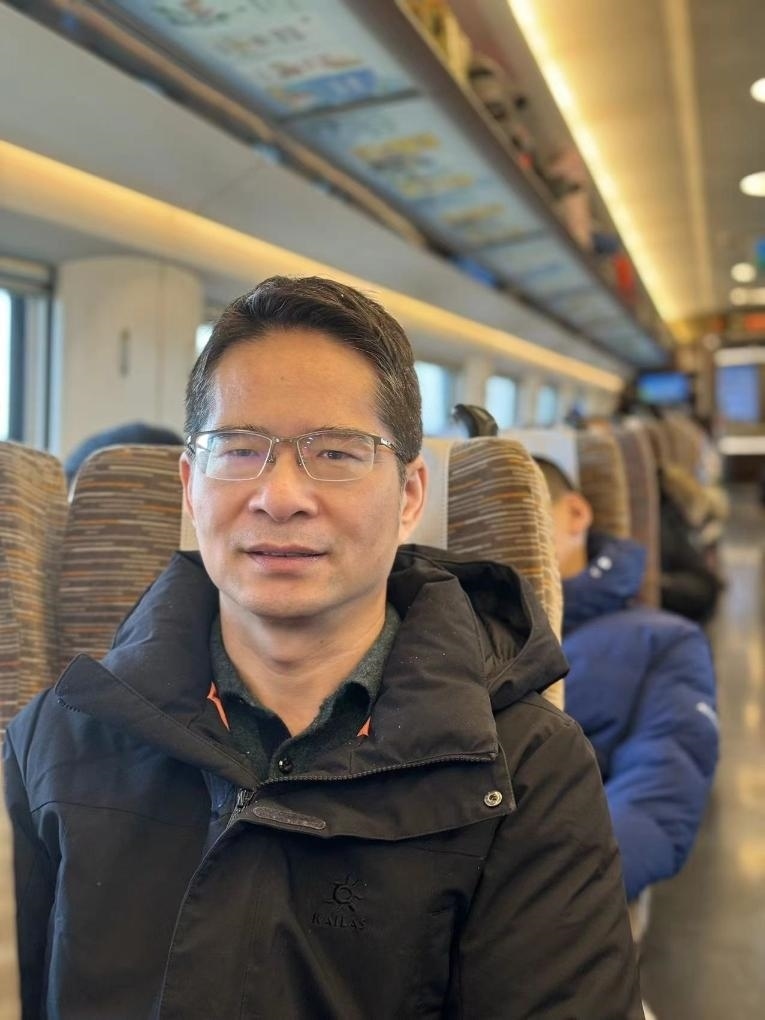 楊萬坤乘坐高鐵往返京津。（采訪對象供圖）