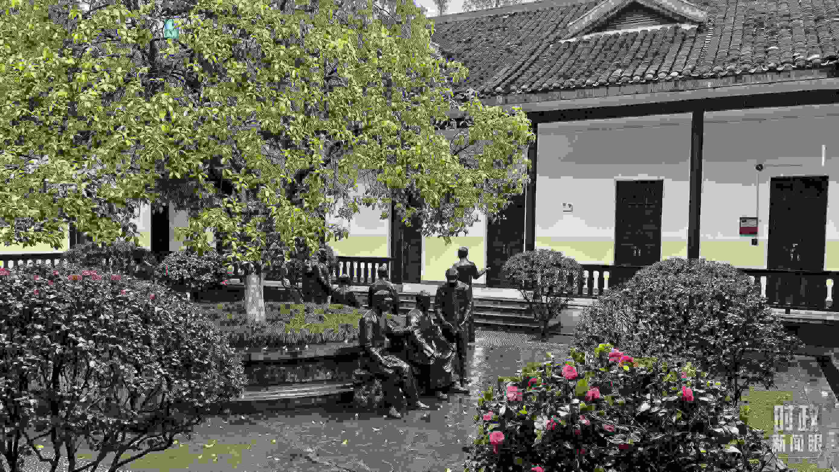 △湖南第一師范學(xué)院（城南書(shū)院校區(qū)）校園里。（總臺(tái)央視記者趙化拍攝）