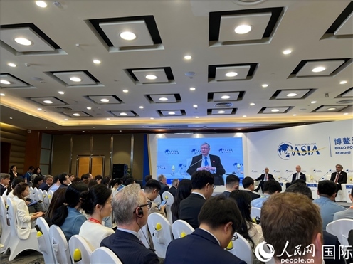 3月27日，博鰲亞洲論壇2024年年會“全球地緣政治展望”分論壇現場。人民網 艾里士攝