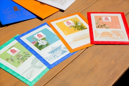 《四季故宮》藏書票。故宮博物院供圖