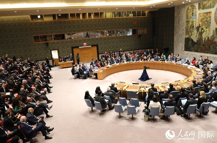 4月18日，聯(lián)合國總部安理會投票現(xiàn)場。 人民網(wǎng)記者 李志偉攝
