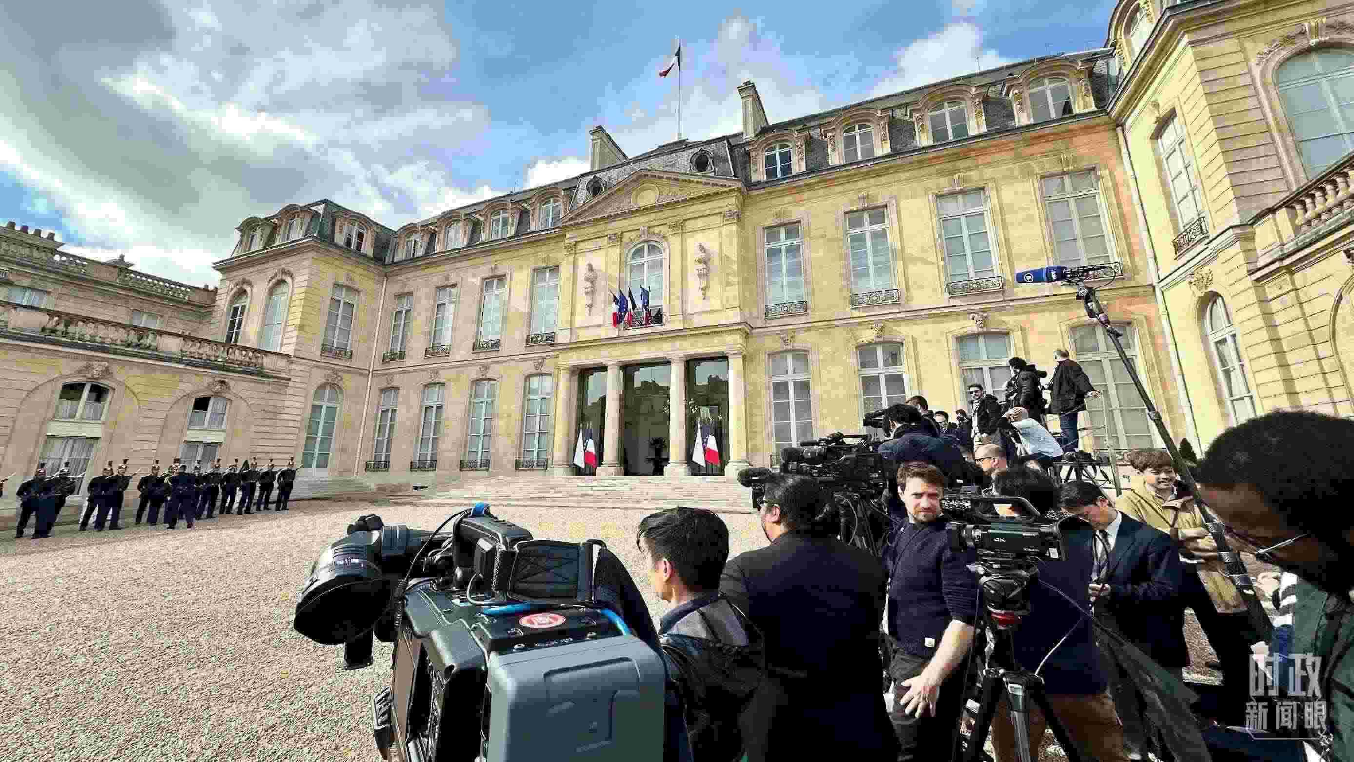 △愛麗舍宮。（總臺央視記者關(guān)舟拍攝）