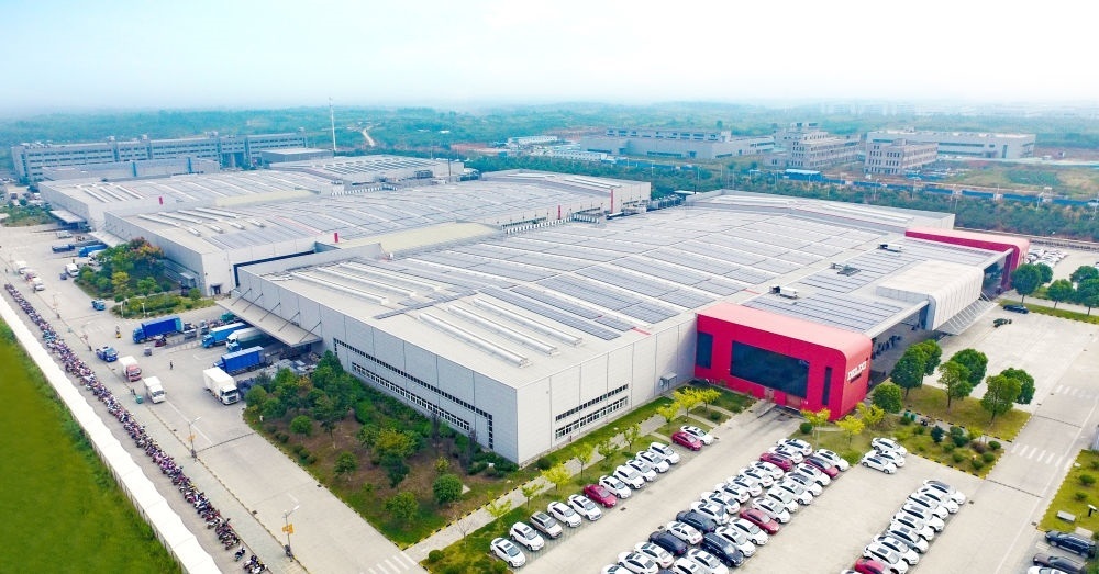 圖為德力西電氣蕪湖工廠（無(wú)人機(jī)照片）。（德力西集團(tuán)供圖）