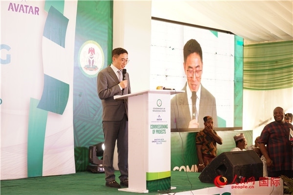 阿凡達(dá)新材料有限公司執(zhí)行董事朱興建致辭。人民網(wǎng)記者 姜宣攝