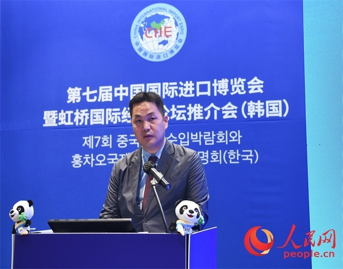 在華韓國創(chuàng)新中心代表金鐘文發(fā)言。 人民網 程安康攝