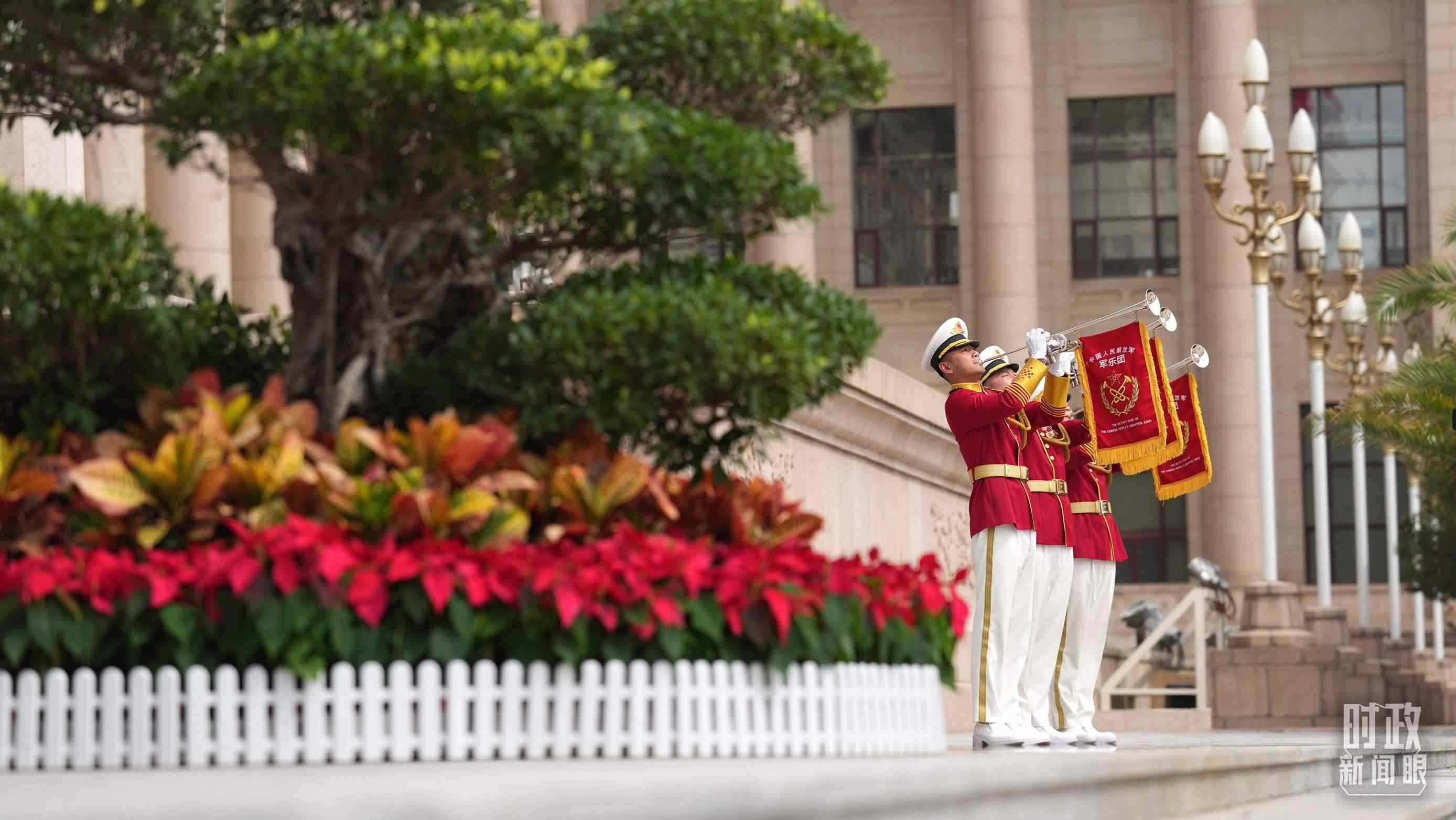 △歡迎儀式現(xiàn)場。（總臺國廣記者李晉拍攝）