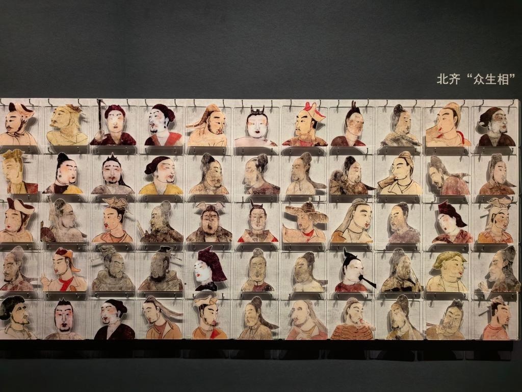 太原北齊壁畫博物館從山西北朝壁畫中提取人物元素展現(xiàn)當(dāng)時民族融合、文化交流。太原北齊壁畫博物館供圖