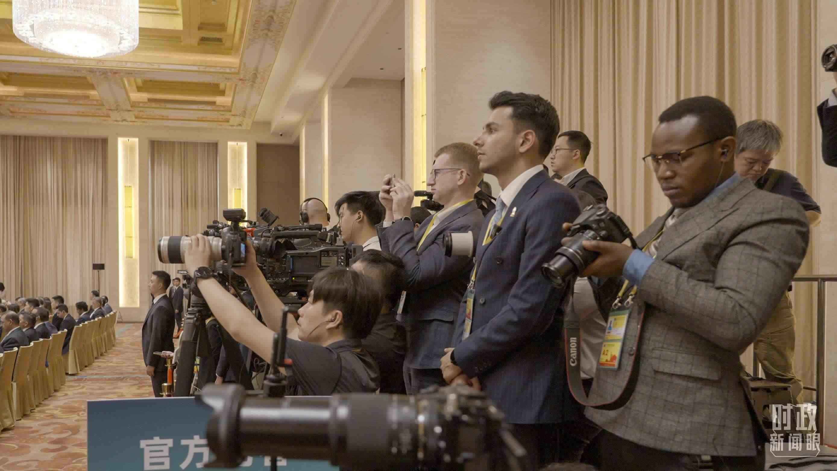 △現(xiàn)場媒體區(qū)。（總臺央視記者彭漢明拍攝）