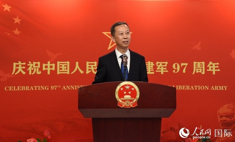 中國駐瑞典大使崔愛民致辭。人民網(wǎng)記者 殷淼攝