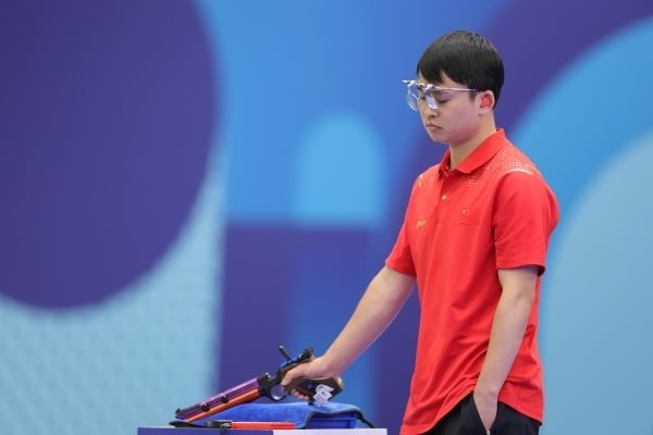 謝瑜在比賽中。 人民日?qǐng)?bào)報(bào)道團(tuán) 陶相安攝