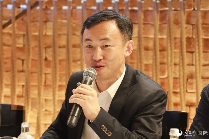 中國駐里約熱內盧代總領事王海濤在座談會上致辭。人民網記者 陳海琪攝