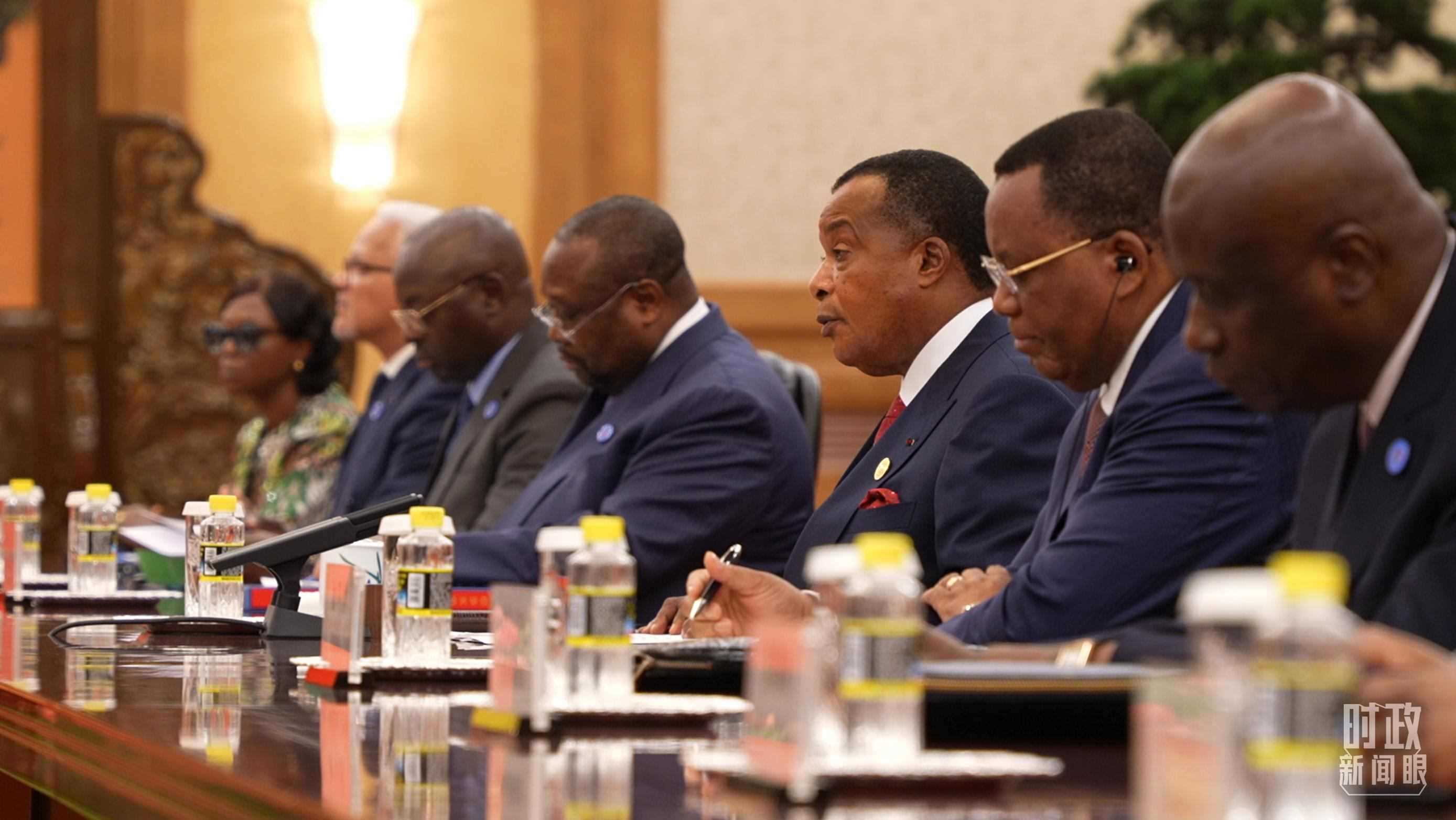 剛果（布）總統(tǒng)薩蘇。（總臺央視記者蔣碩拍攝）