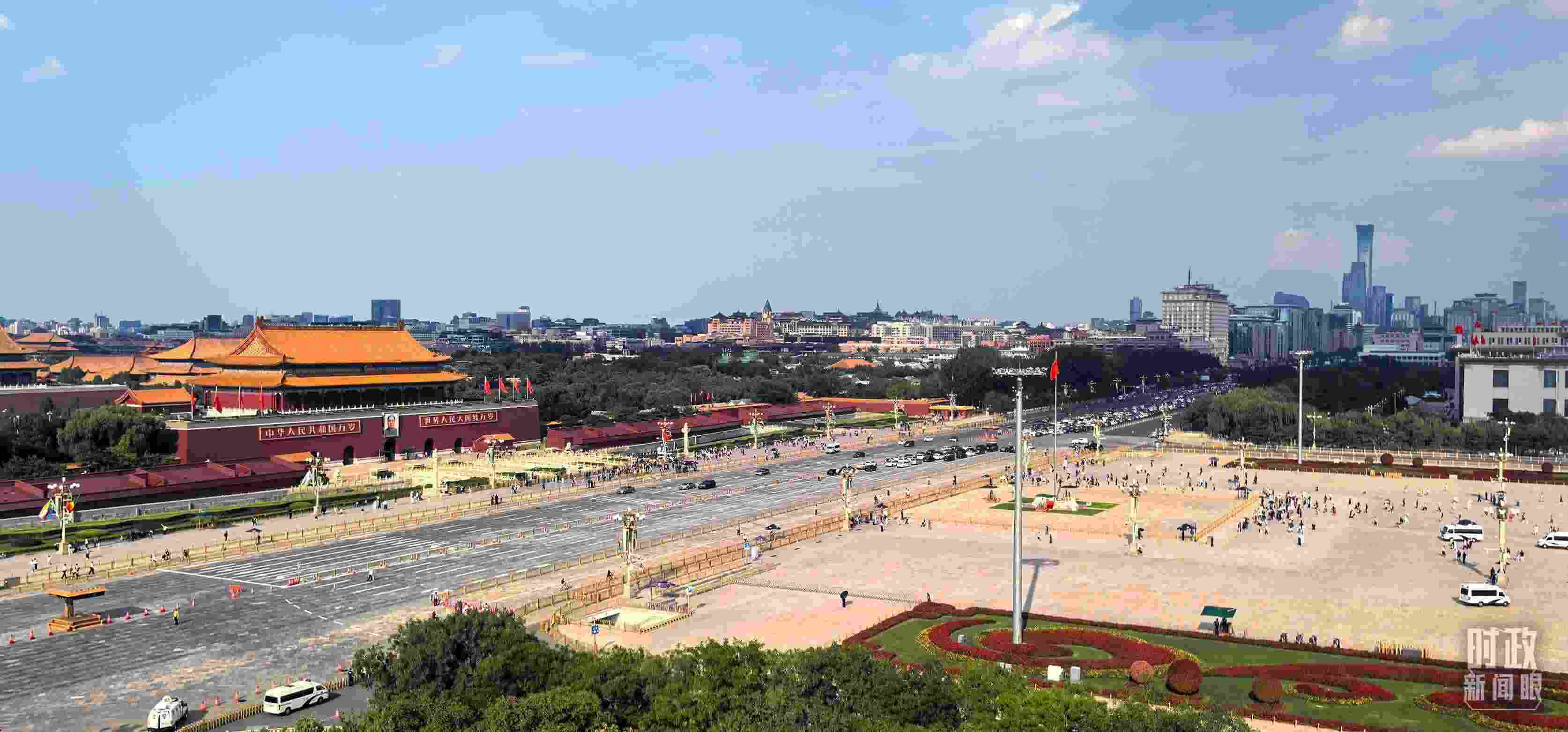 9月6日的天安門廣場。（總臺央視記者王子杭拍攝）