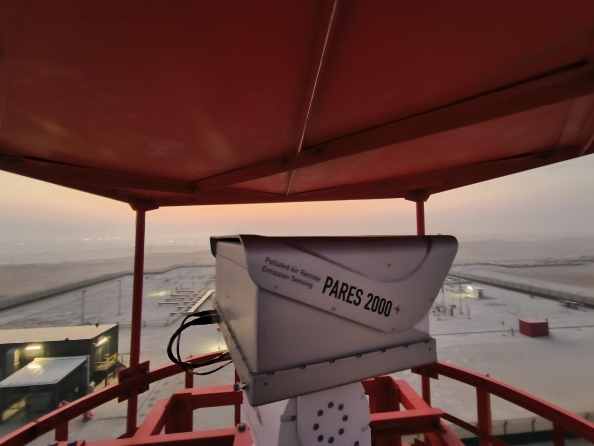 紅外線氣體監(jiān)測及智能預(yù)警系統(tǒng)主設(shè)備。振華石油供圖