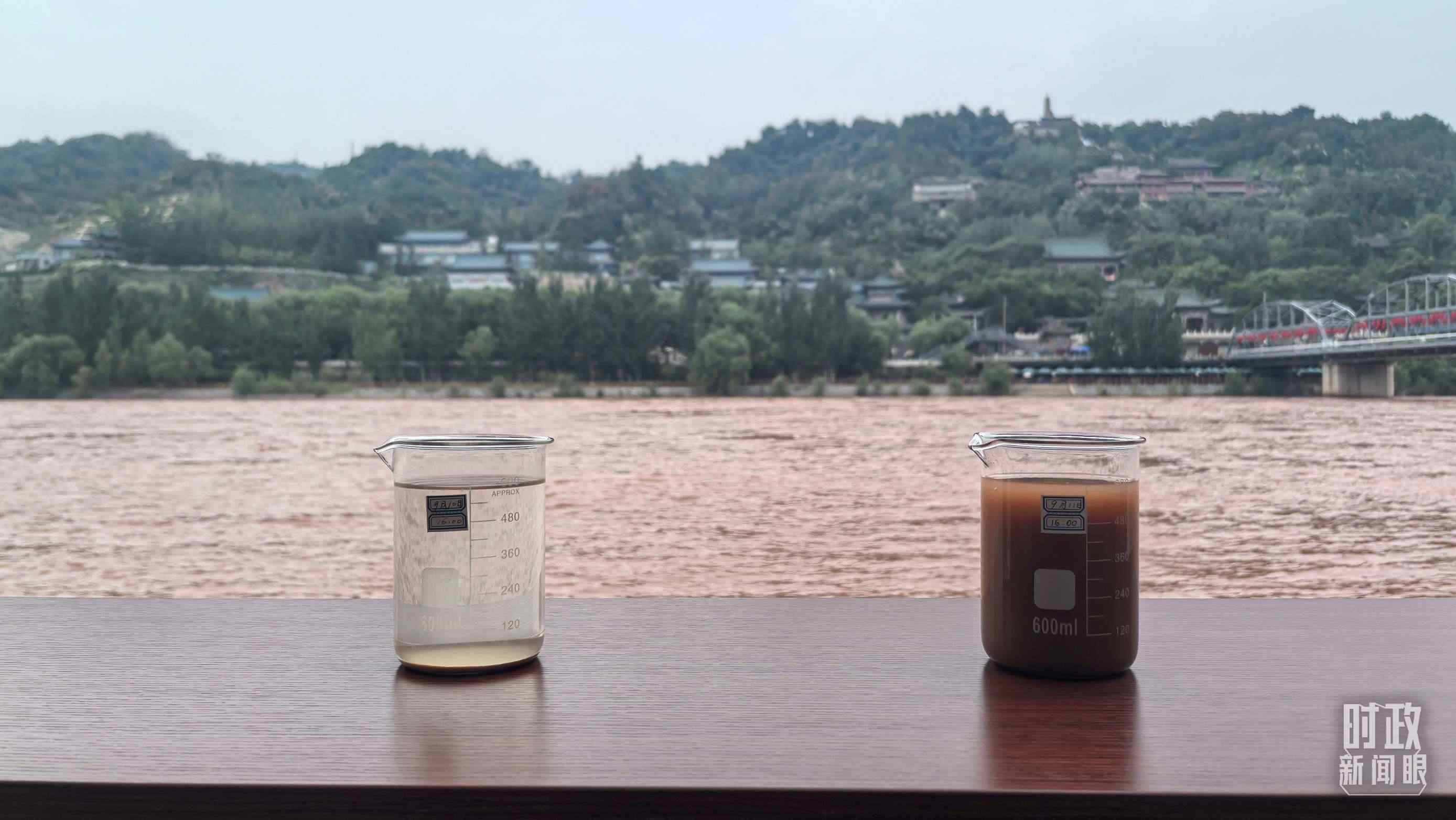 △黃河水質(zhì)監(jiān)測。（總臺央視記者陸泓宇拍攝）