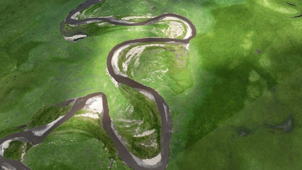 2023年7月6日在甘肅省甘南藏族自治州瑪曲縣拍攝的阿萬倉濕地景色（無人機(jī)照片）?，斍鷿竦卣嫉?62萬畝，是黃河上游重要的水源涵養(yǎng)區(qū)和生態(tài)功能區(qū)，被譽(yù)為“黃河之腎”。