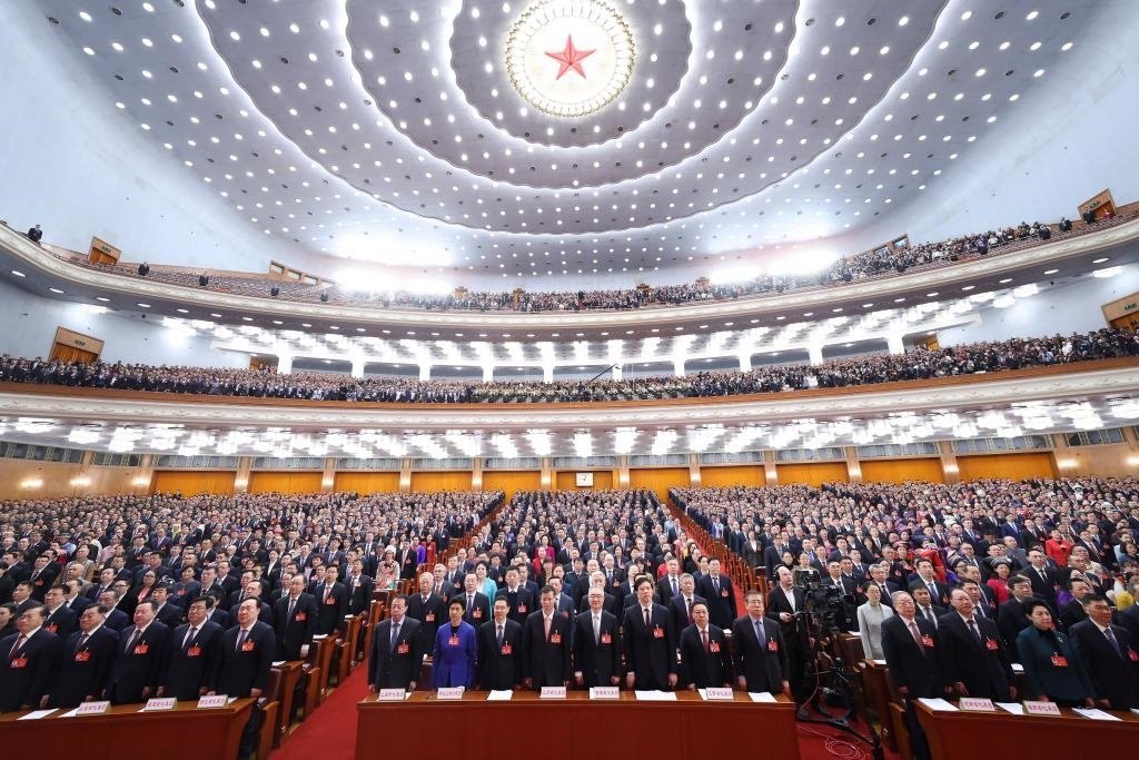 2024年3月5日，第十四屆全國人民代表大會第二次會議在北京人民大會堂開幕。新華社記者 黃敬文 攝