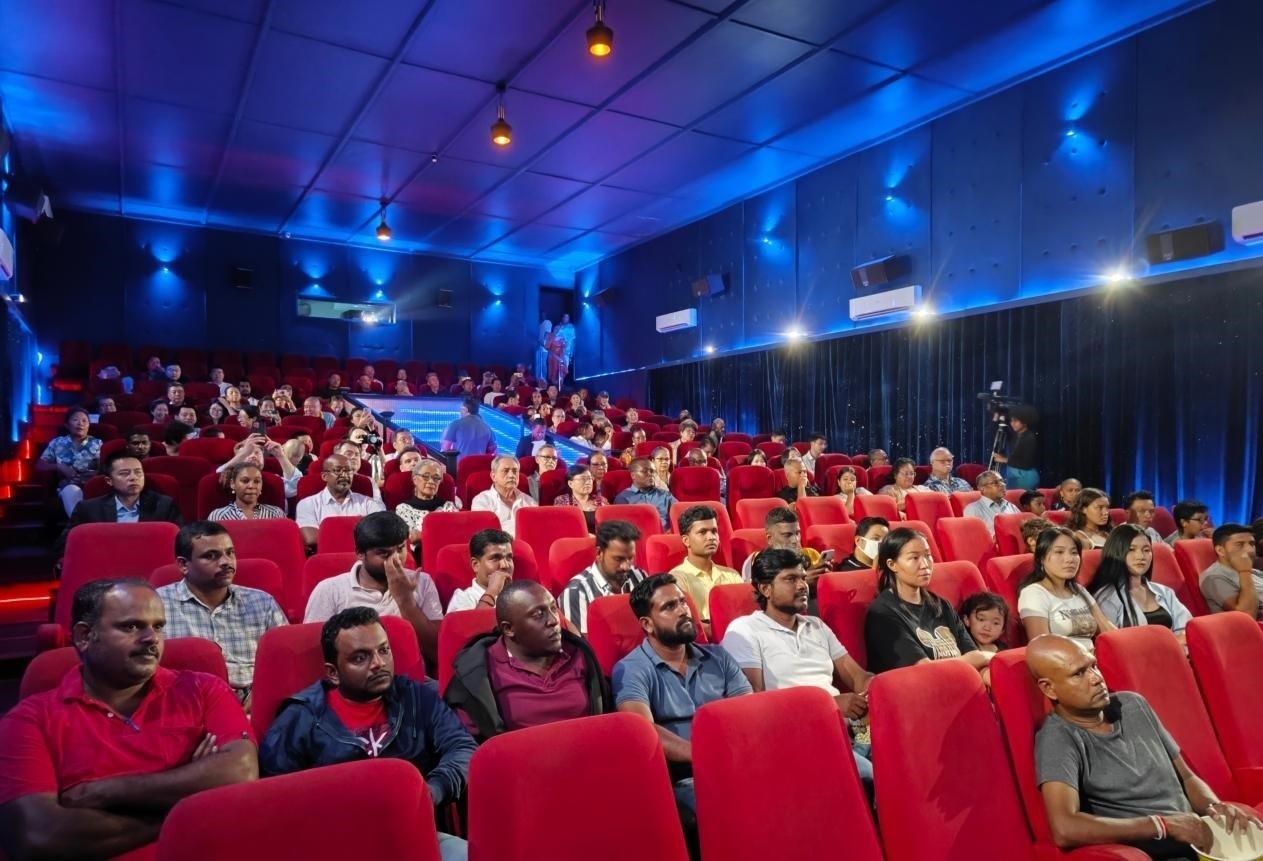 塞舌爾首屆中國電影節(jié)開幕式現(xiàn)場。林育楠 攝