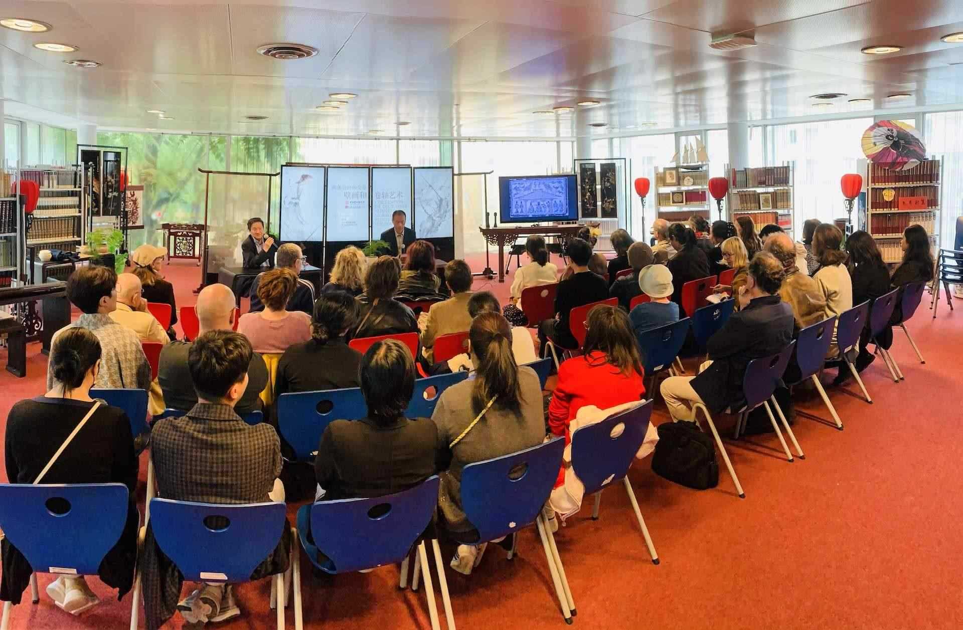 “絲路丹青——絲綢之路沿線壁畫傳摹展”在巴黎中國文化中心隆重開幕。中國藝術(shù)研究院供圖