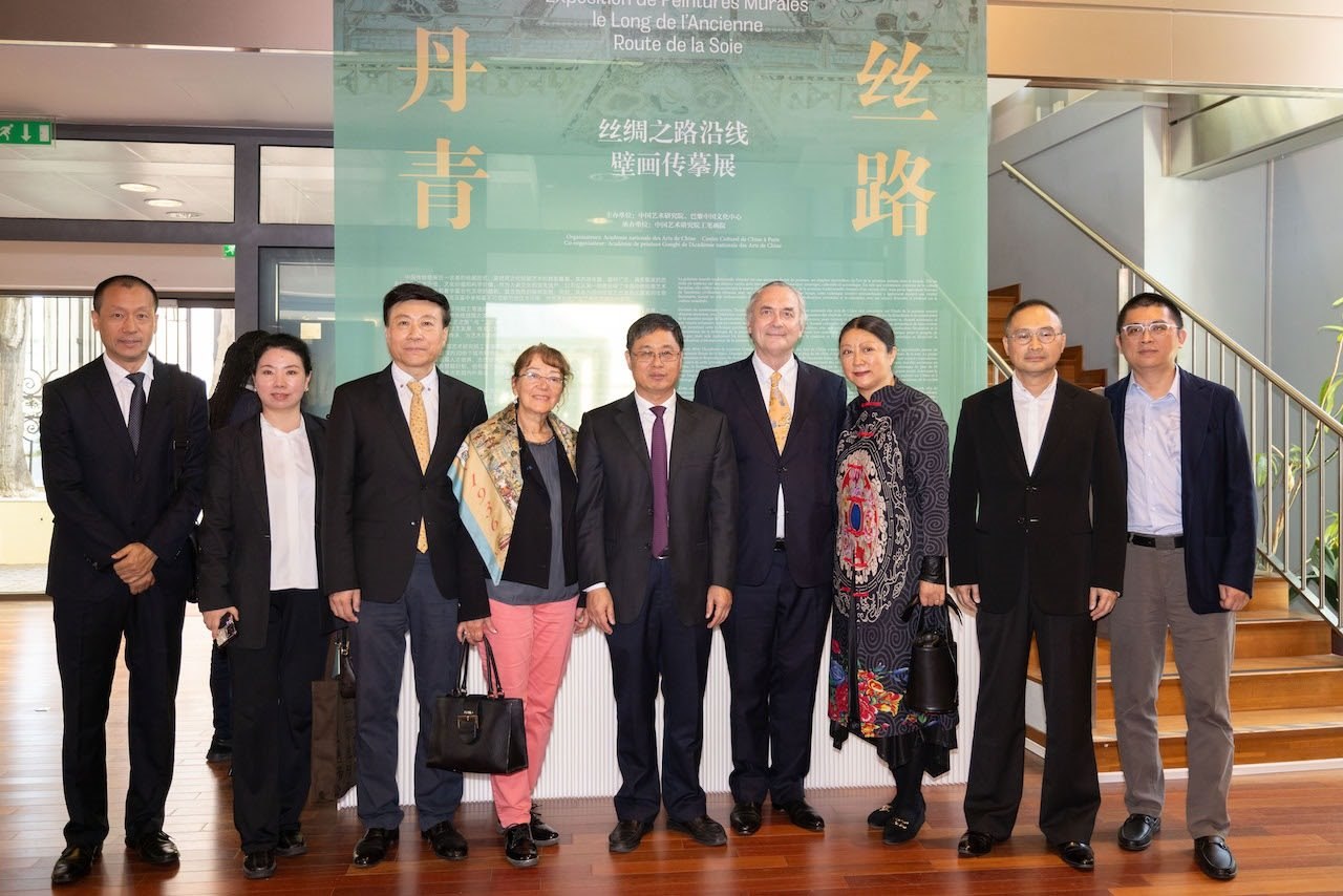 “絲路丹青——絲綢之路沿線壁畫傳摹展”在巴黎中國文化中心隆重開幕。中國藝術(shù)研究院供圖