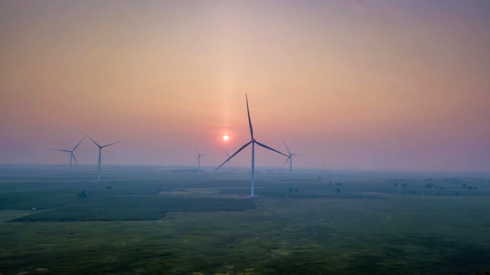 內(nèi)蒙古通遼市238萬千瓦風電基地。（受訪者供圖）