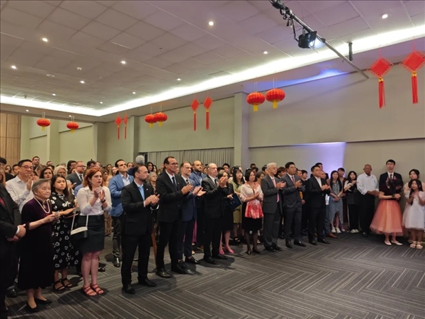 圖為招待會現(xiàn)場。 中國駐累西腓總領(lǐng)館供圖