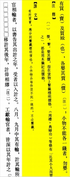 △“買賣的時候，應分別掛上價格標簽標明價格，小件物品每件不到一錢的，不必懸掛標簽。”