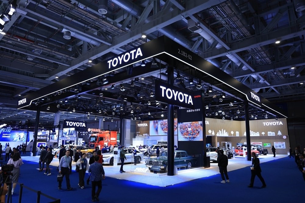 第七屆進(jìn)博會豐田展臺。人民網(wǎng)記者 車柯蒙攝