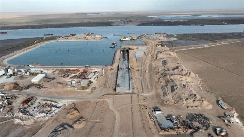 施工現(xiàn)場一景。中交天津航道局有限公司供圖