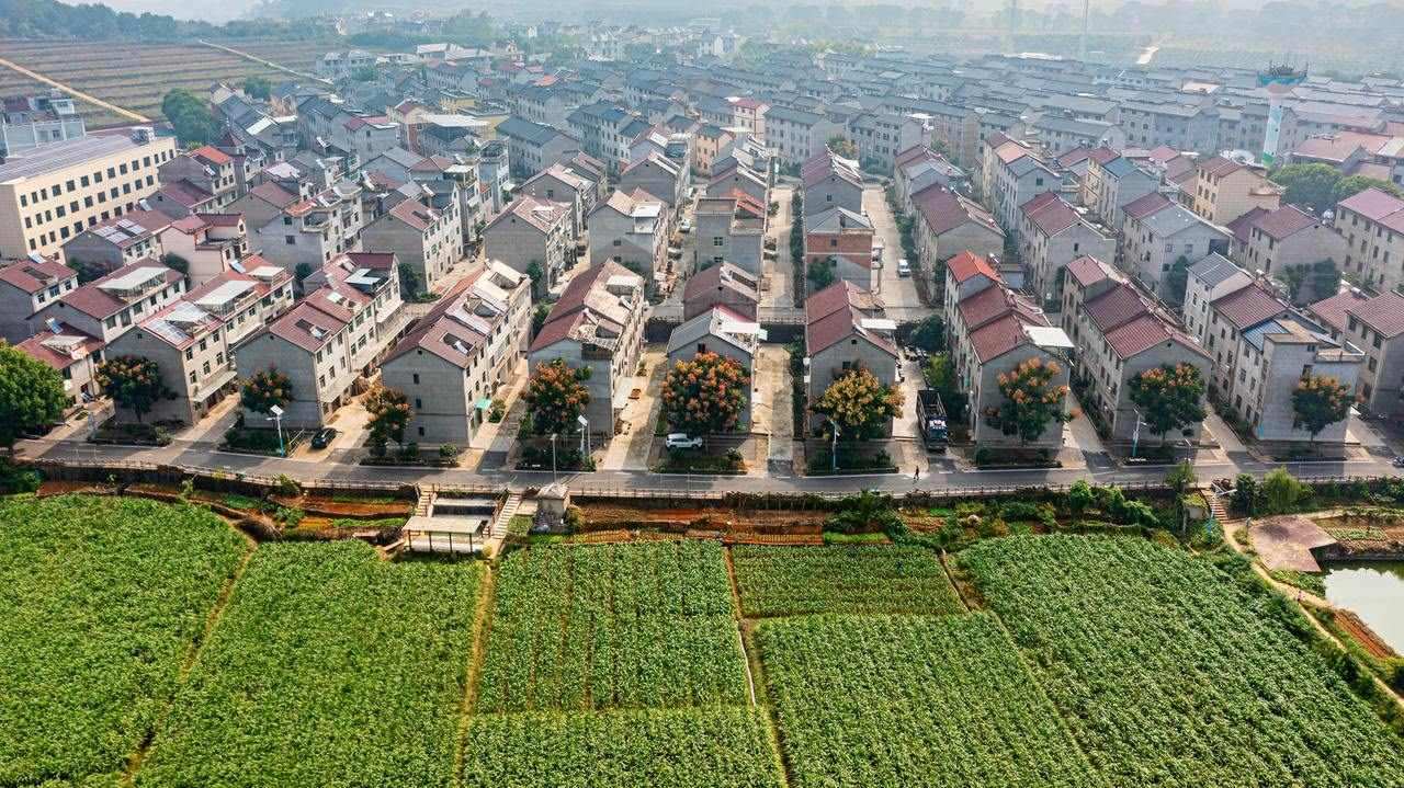 衢州市衢江區(qū)云溪鄉(xiāng)希望新村鳥瞰圖。衢州市衢江區(qū)委宣傳部 供圖