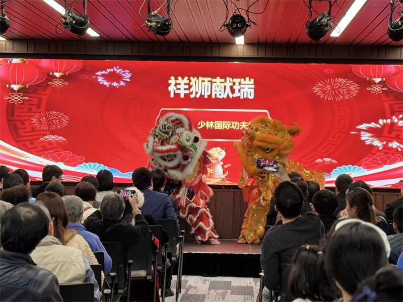 活動(dòng)現(xiàn)場(chǎng)舞獅表演。主辦方供圖