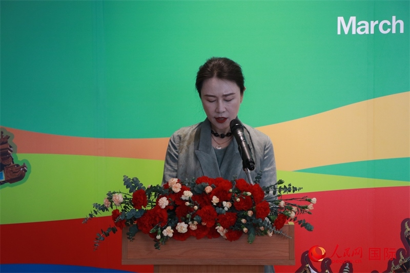 華彬文化基金會秘書長盧戰(zhàn)發(fā)表講話。朱瀟逸攝