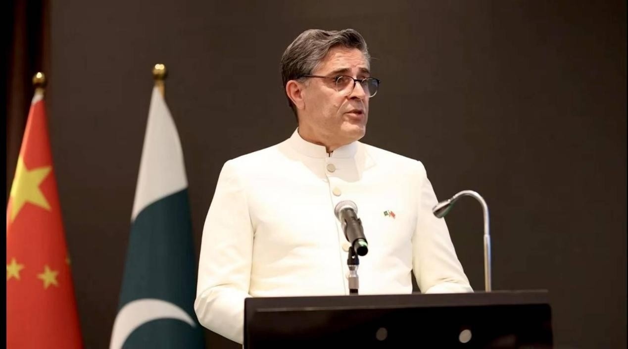 巴基斯坦駐華大使卡里爾·哈什米致辭。巴基斯坦駐華大使館供圖