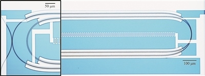 微波光量子傳感器的光學(xué)顯微照片。圖片來源：美國(guó)哈佛大學(xué)