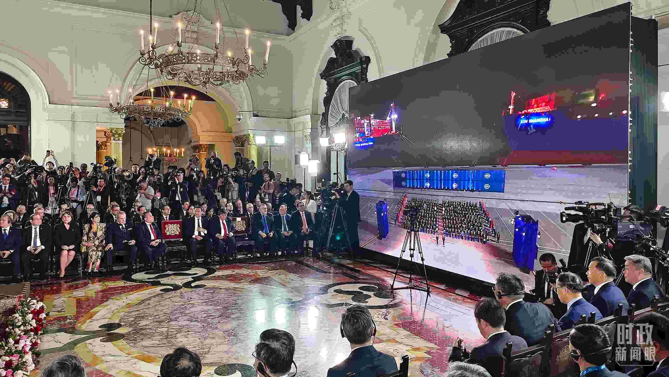 錢凱港開港儀式現(xiàn)場。（總臺央視記者韓銳拍攝）