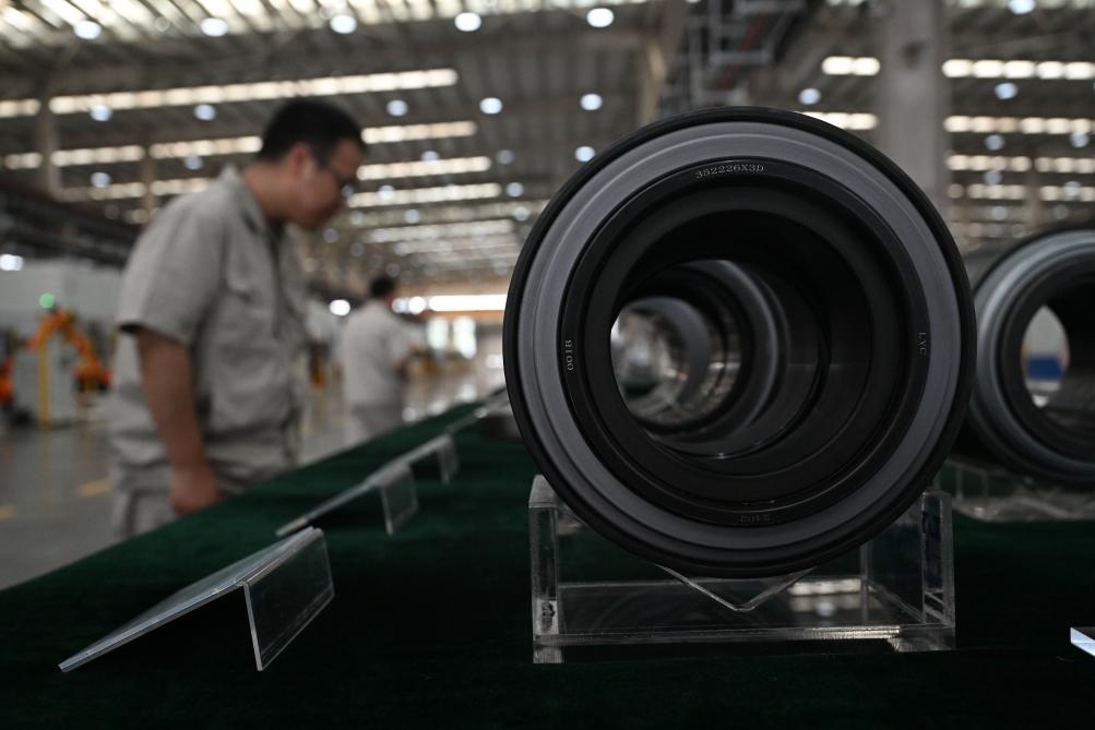 這是洛陽(yáng)軸承集團(tuán)股份有限公司生產(chǎn)的軸承產(chǎn)品。新華社記者 李嘉南 攝