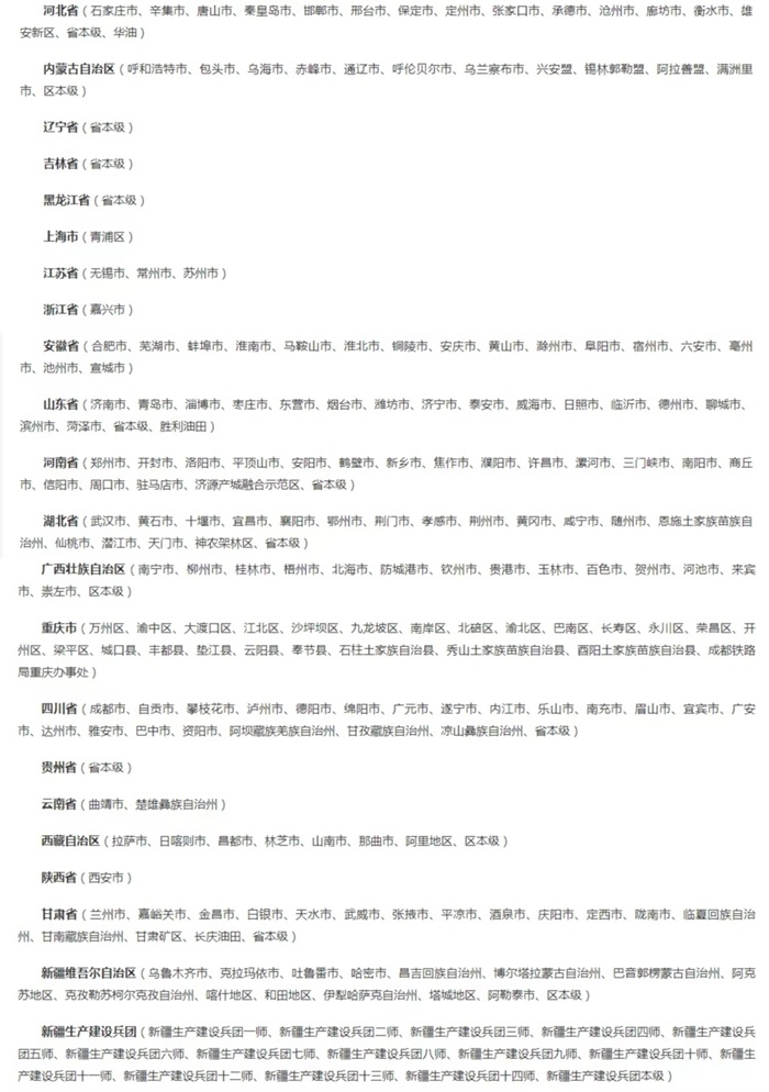 截至5月8日已開(kāi)通醫(yī)保個(gè)賬跨省共濟(jì)的統(tǒng)籌區(qū)。（國(guó)家醫(yī)保局官網(wǎng)截圖）
